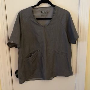 Figs scrub top graphite size L
